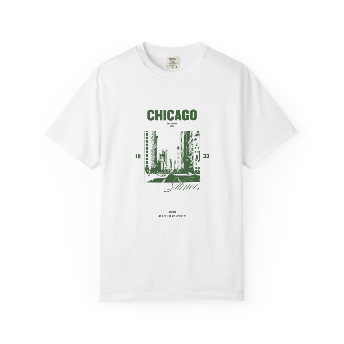 Chicago Illinois Vintage 1833 Street Photo Graphic Tee