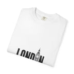 London Minimalist Big Ben Typography Graphic Tee | Black & White City Design