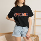Chicago Skyline Watercolor Autumn Graphic Tee