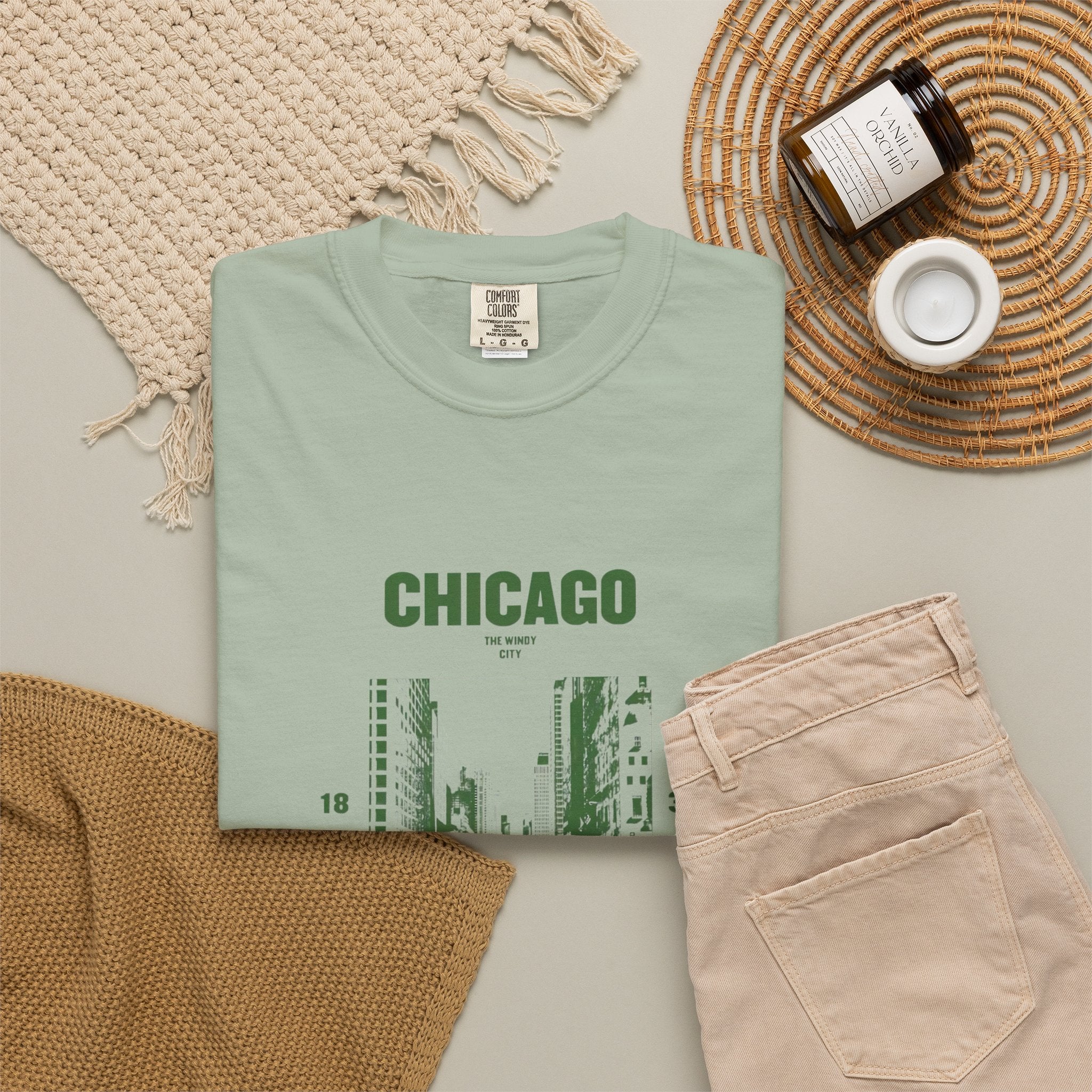 Chicago Illinois Vintage 1833 Street Photo Graphic Tee