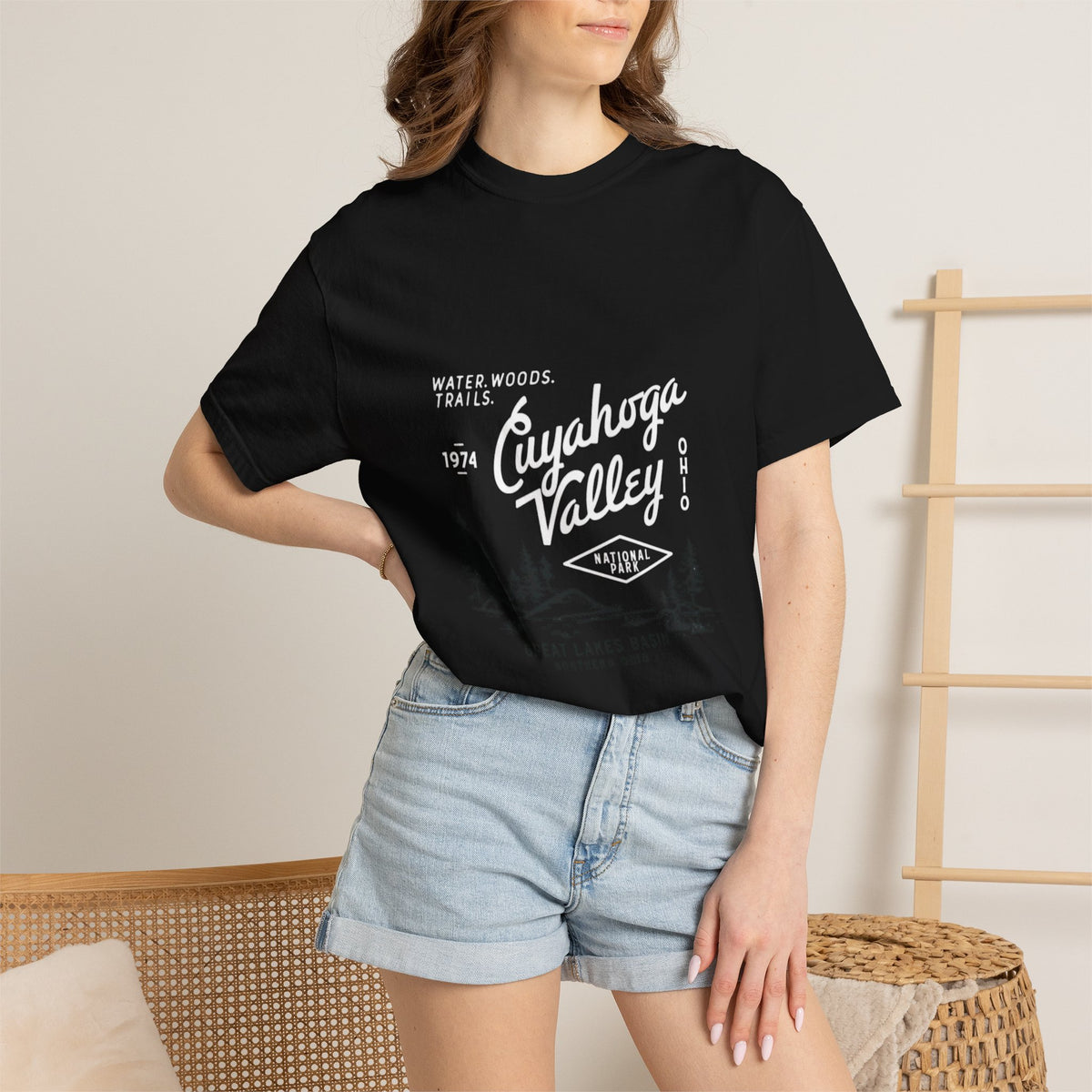 Golden Paw Print Wildlife Graphic Tee