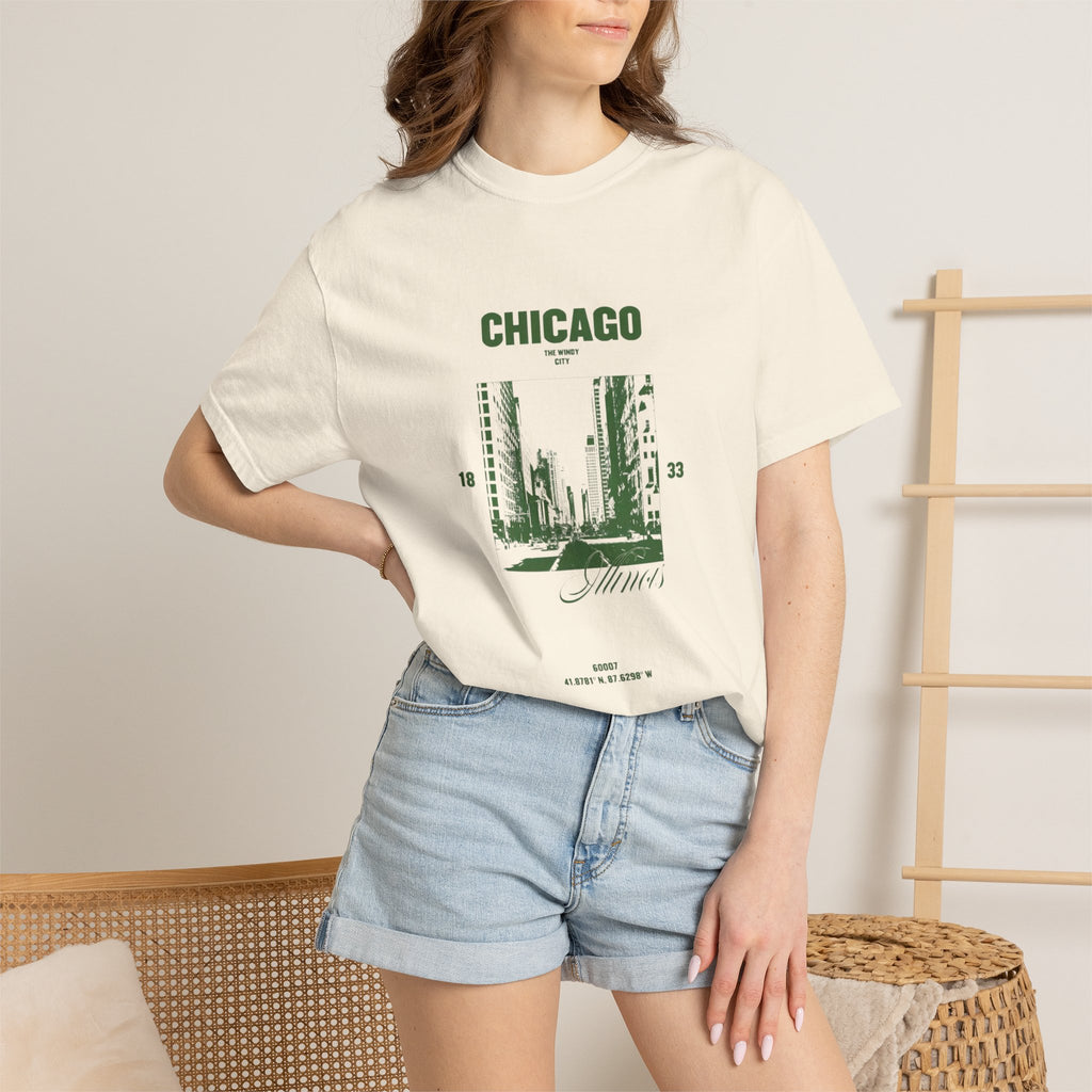 Chicago Illinois Vintage 1833 Street Photo Graphic Tee