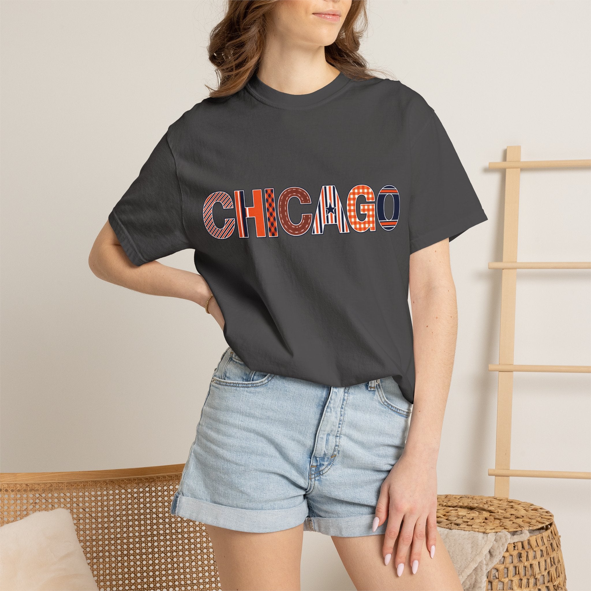 Chicago Skyline Watercolor Autumn Graphic Tee