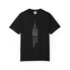 Big Ben Line Art Illustration Graphic Tee | London Clock Tower Sketch