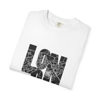 London Street Map Typography Graphic Tee | Bold City Map Lettering
