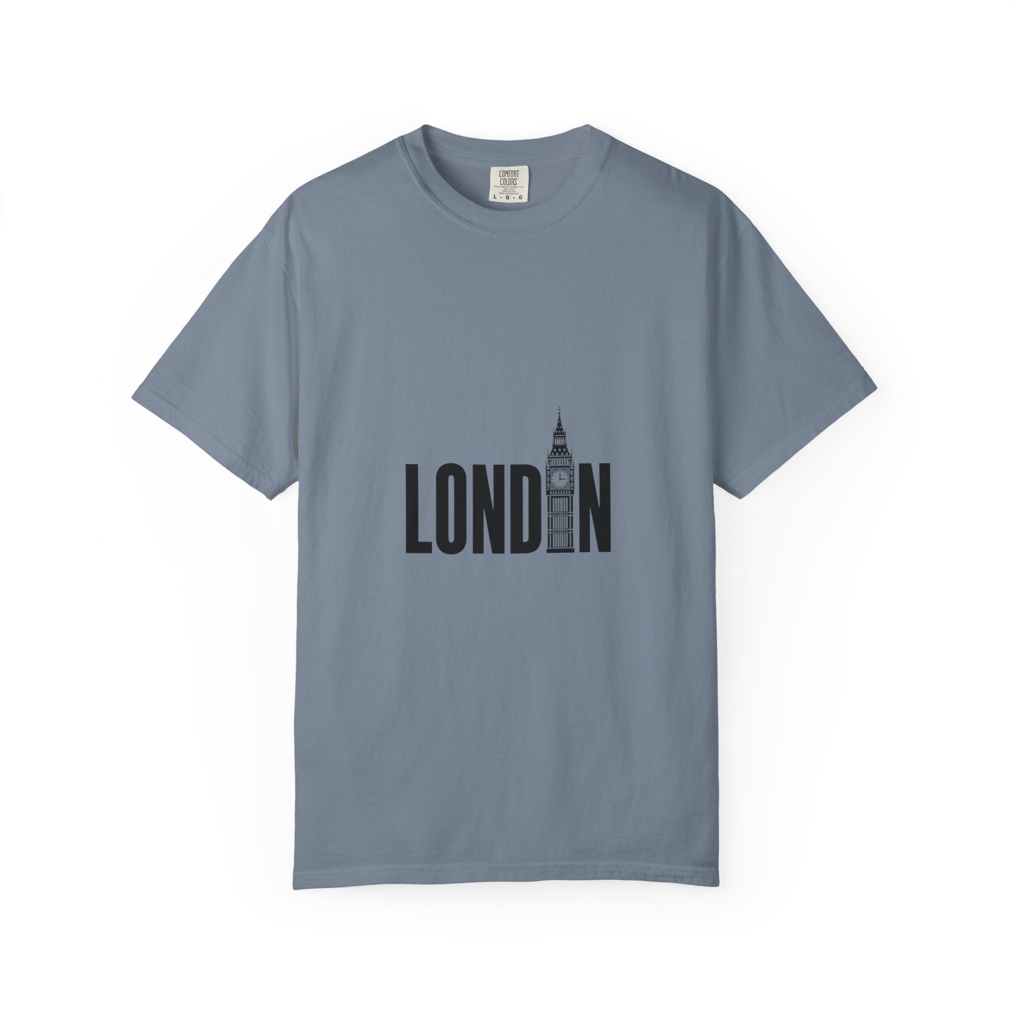 London Minimalist Big Ben Typography Graphic Tee | Black & White City Design