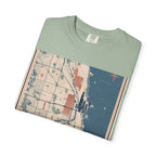 Chicago City Map Vintage Travel Poster Graphic Tee