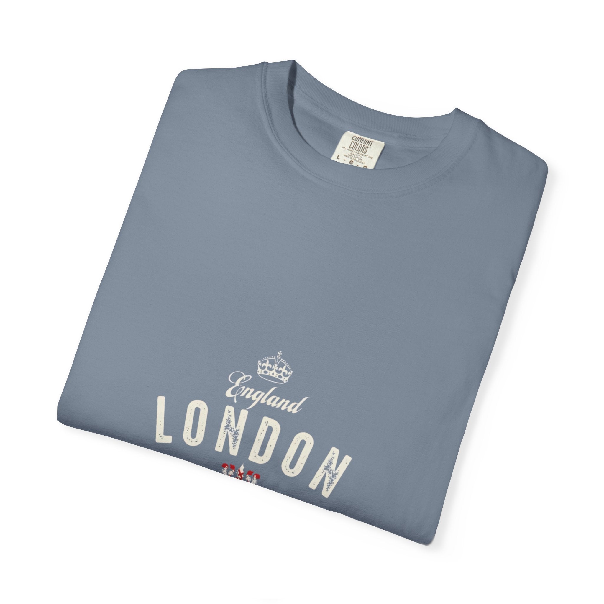 England London Vintage Crest Graphic Tee | Royal Crown Coat of Arms Design