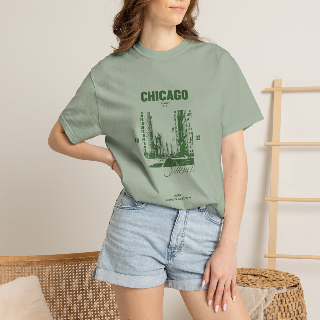 Chicago Illinois Vintage 1833 Street Photo Graphic Tee