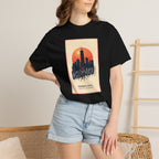 Windy City Chicago Retro Sunset Skyline Graphic Tee