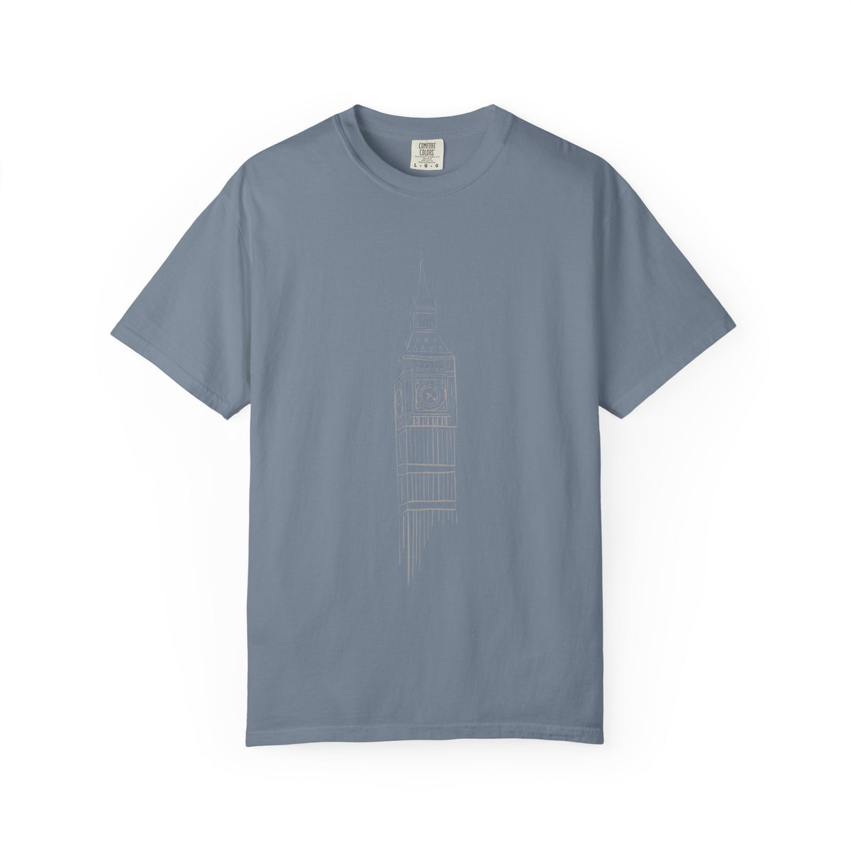 Big Ben Line Art Illustration Graphic Tee | London Clock Tower Sketch