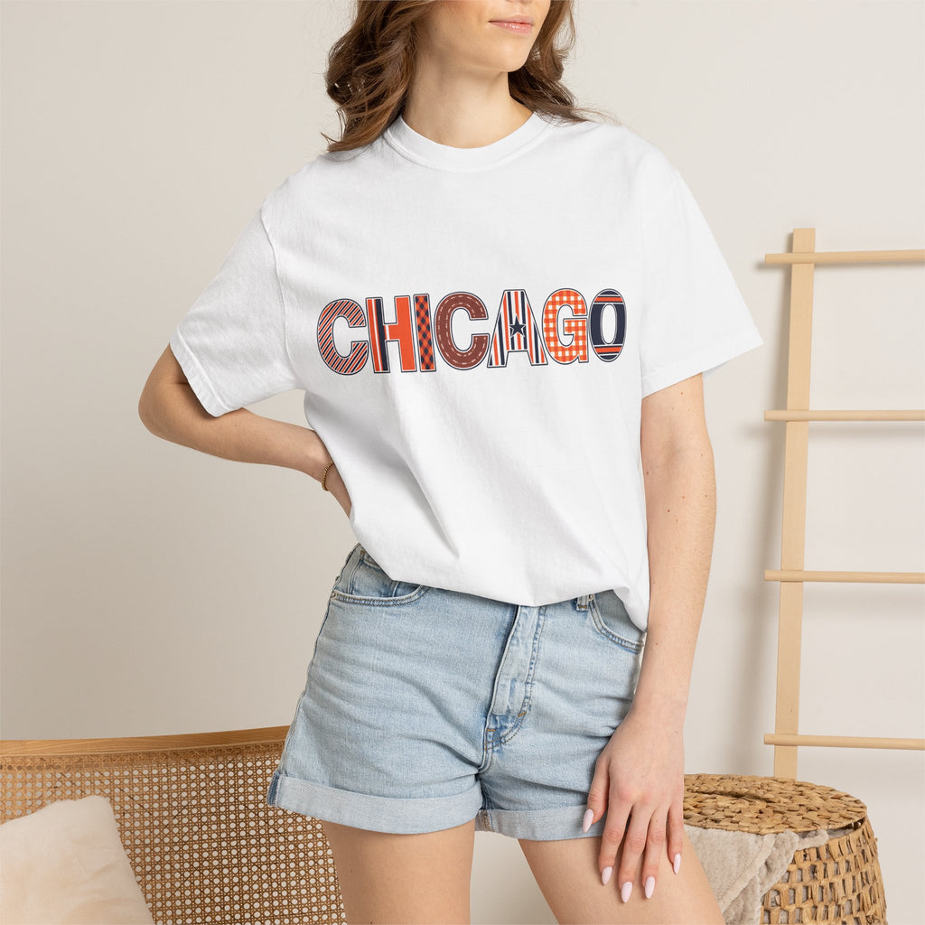 Chicago Skyline Watercolor Autumn Graphic Tee