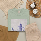 Chicago Patterned Typography Football Colors Graphic Tee