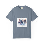 London Skyline Watercolor Typography Graphic Tee | Big Ben & London Eye