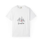 London Tower Bridge Watercolor Sketch Graphic Tee | Big Ben Red Bus Design