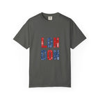 London Icons Pattern Typography Graphic Tee | British Pop Culture Illustration