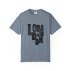 London Street Map Typography Graphic Tee | Bold City Map Lettering