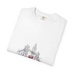 London Tower Bridge Watercolor Sketch Graphic Tee | Big Ben Red Bus Design