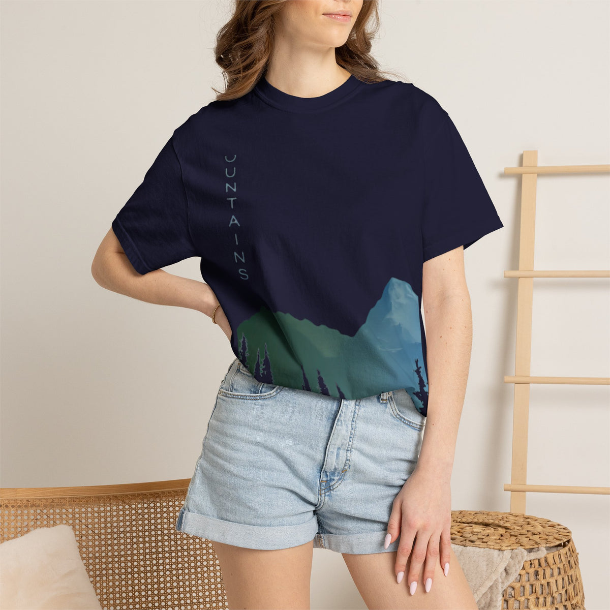 Forest Trail Cyclist Graphic Tee