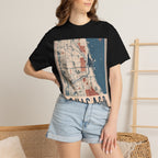 Chicago City Map Vintage Travel Poster Graphic Tee