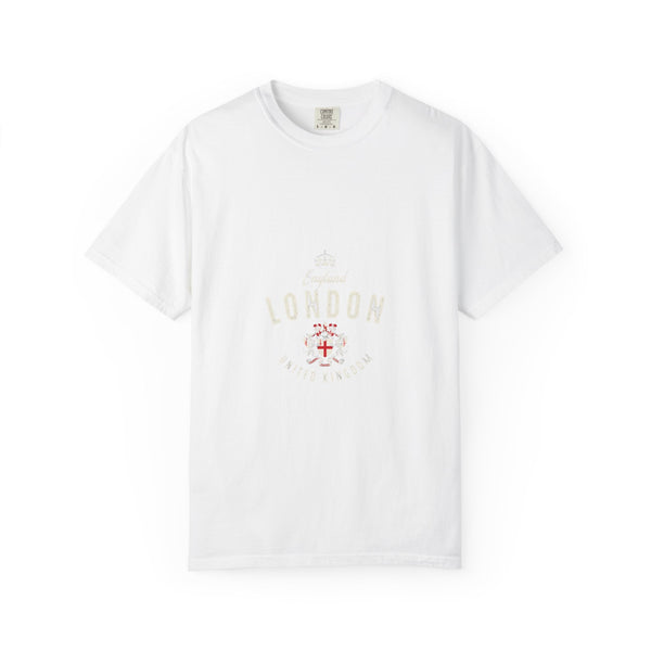England London Vintage Crest Graphic Tee | Royal Crown Coat of Arms Design