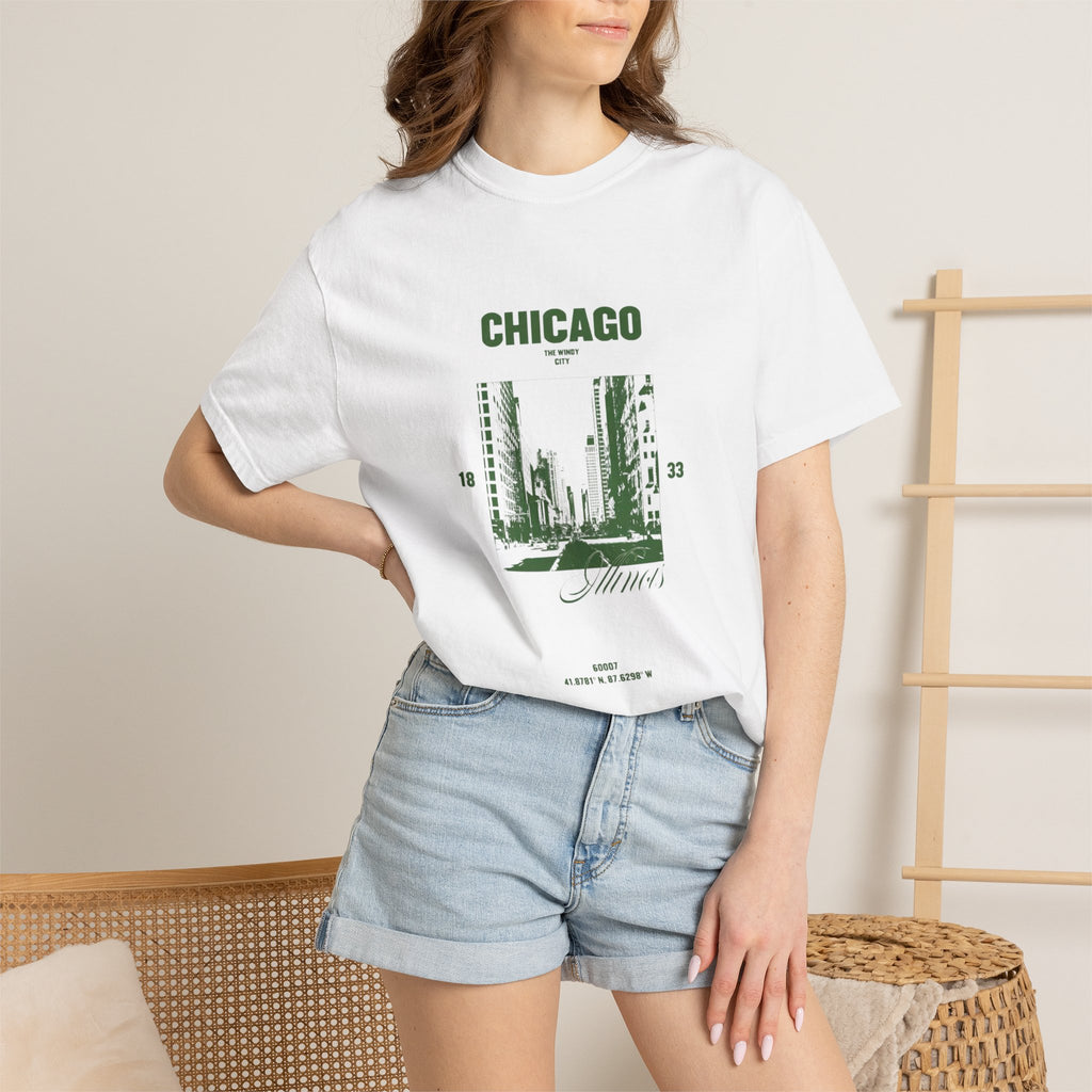 Chicago Illinois Vintage 1833 Street Photo Graphic Tee