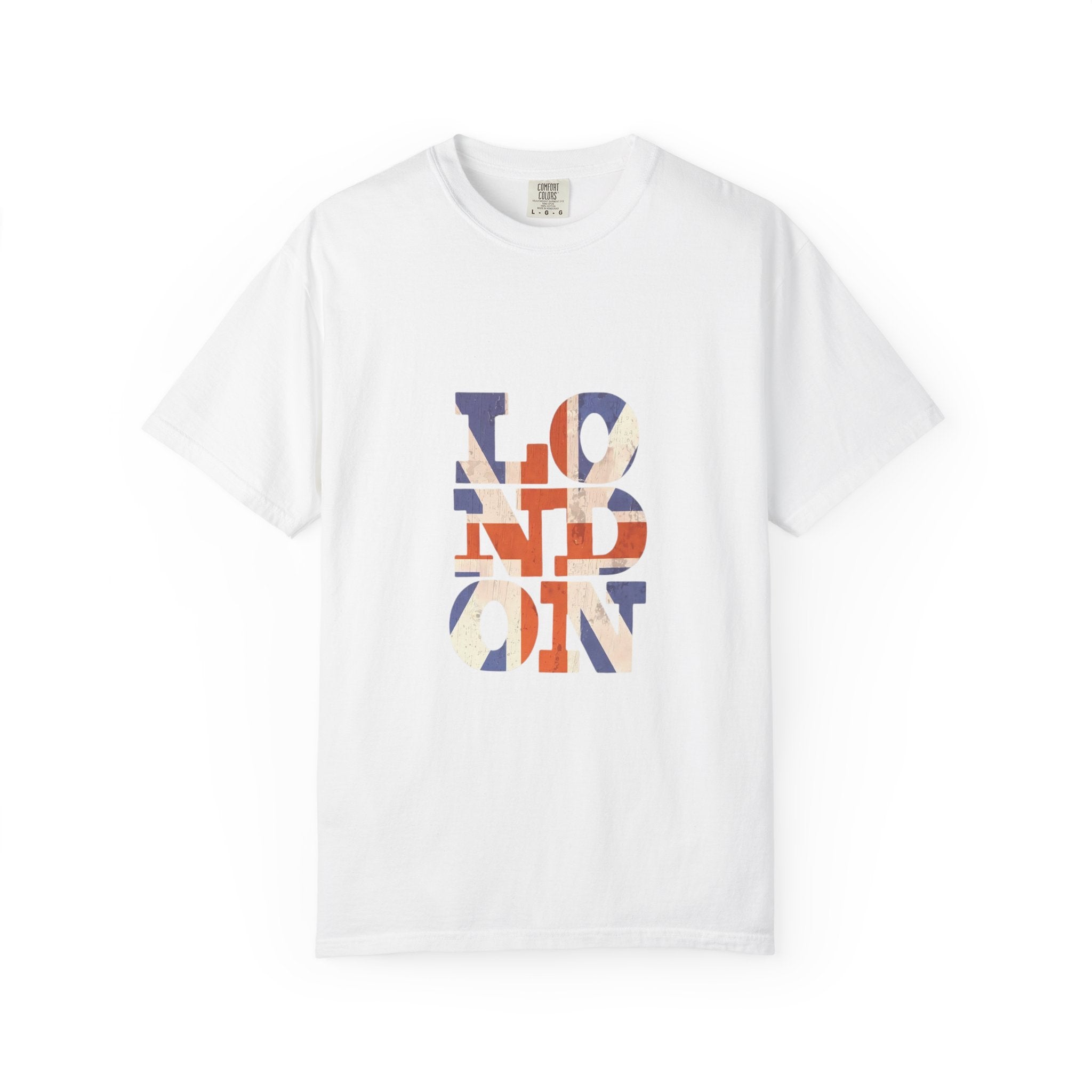London Union Jack Typography Graphic Tee | British Flag Vintage Design