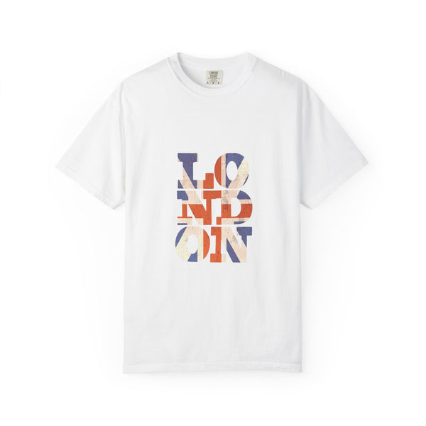 London Union Jack Typography Graphic Tee | British Flag Vintage Design