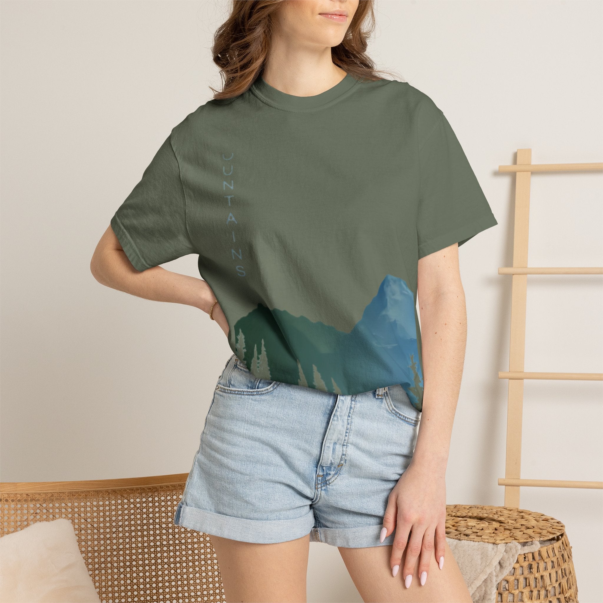 Forest Trail Cyclist Graphic Tee