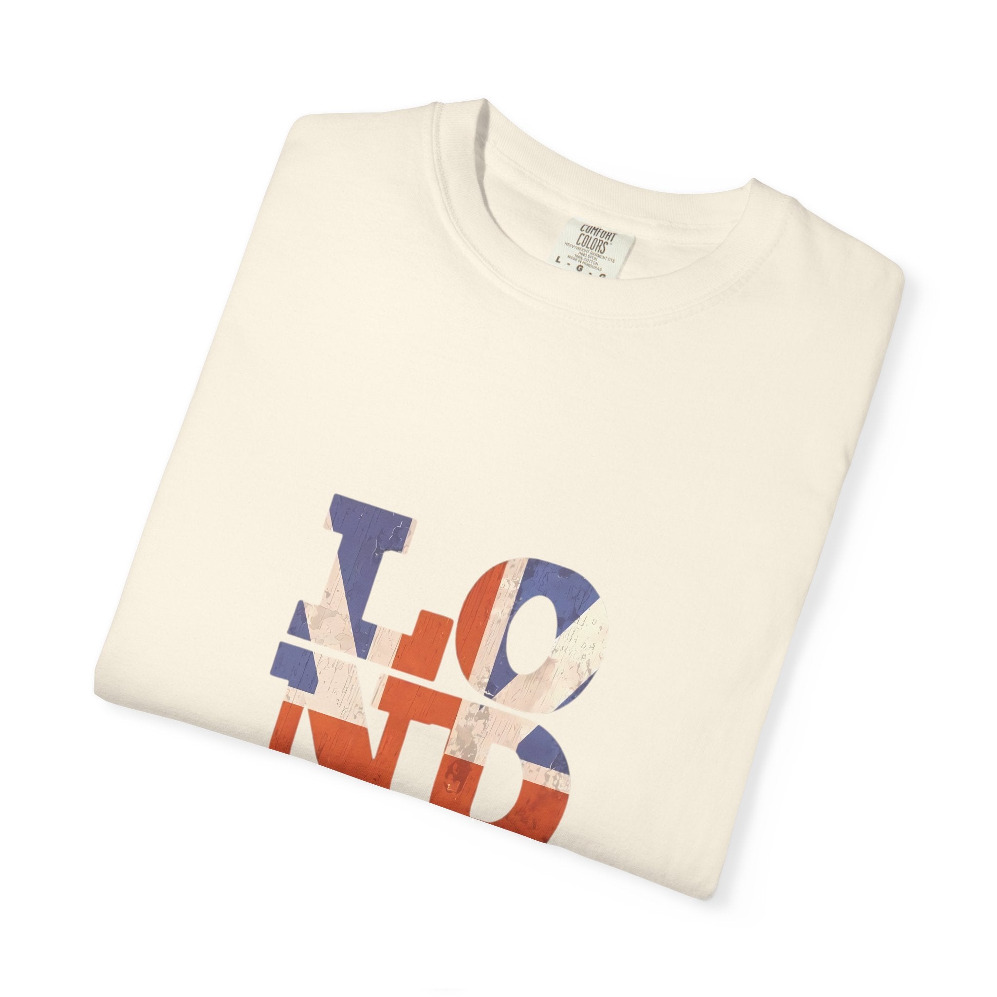 London Union Jack Typography Graphic Tee | British Flag Vintage Design