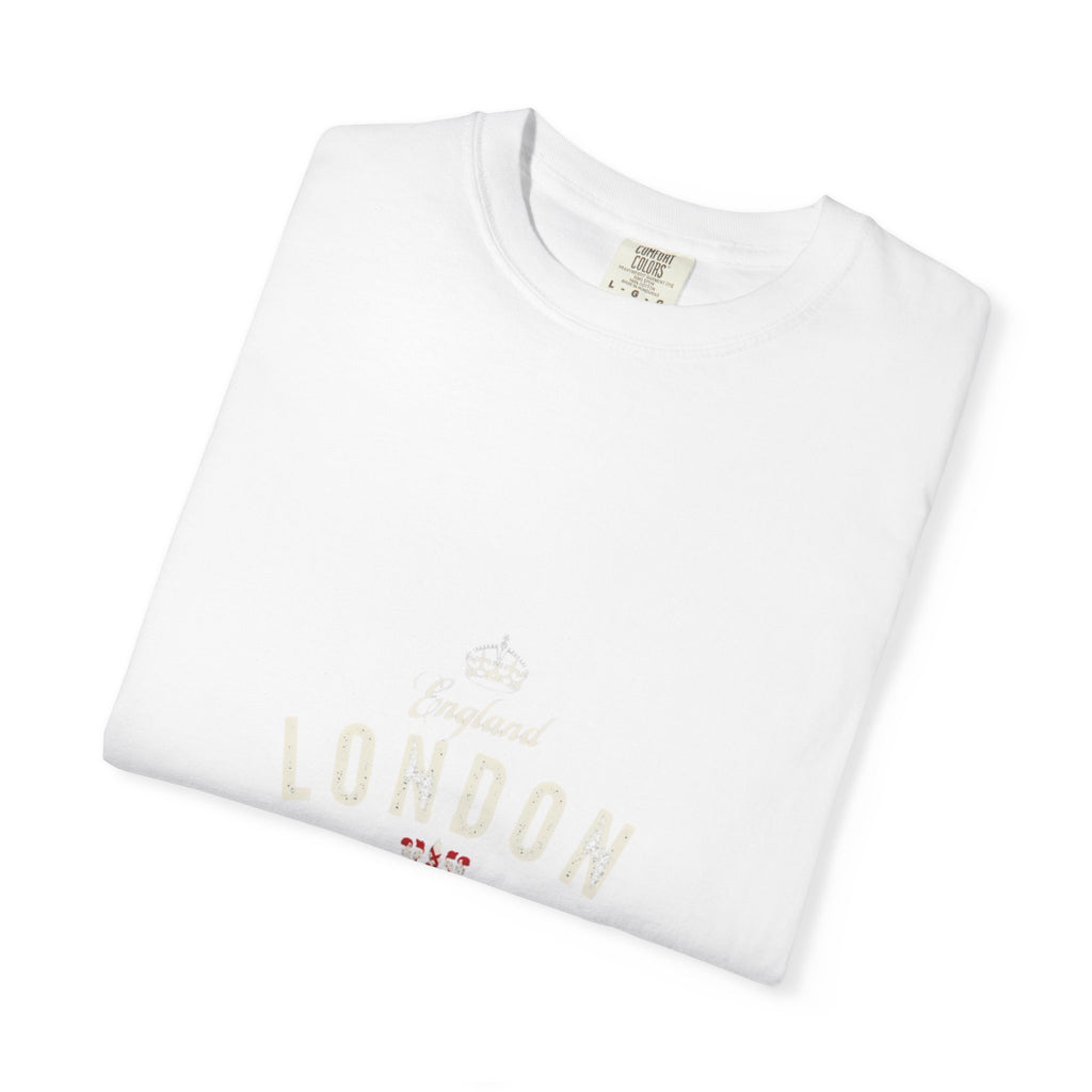 England London Vintage Crest Graphic Tee | Royal Crown Coat of Arms Design