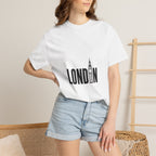 London Minimalist Big Ben Typography Graphic Tee | Black & White City Design