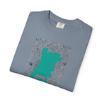London City Sketch Illustration Graphic Tee | Hand-Drawn Waterway Cityscape