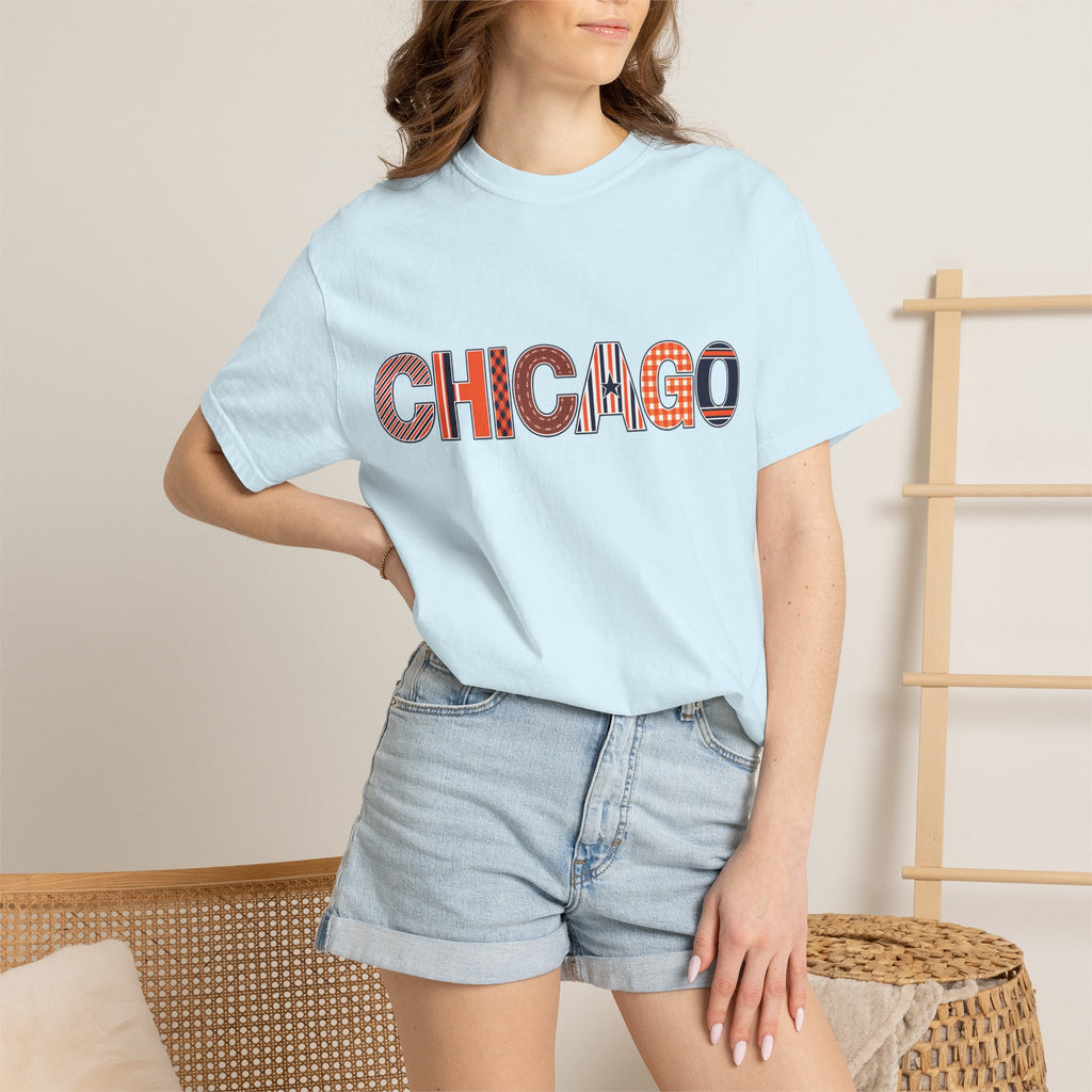 Chicago Skyline Watercolor Autumn Graphic Tee