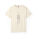 Big Ben Line Art Illustration Graphic Tee | London Clock Tower Sketch