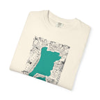 London City Sketch Illustration Graphic Tee | Hand-Drawn Waterway Cityscape
