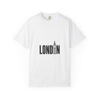 London Minimalist Big Ben Typography Graphic Tee | Black & White City Design