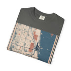 Chicago City Map Vintage Travel Poster Graphic Tee
