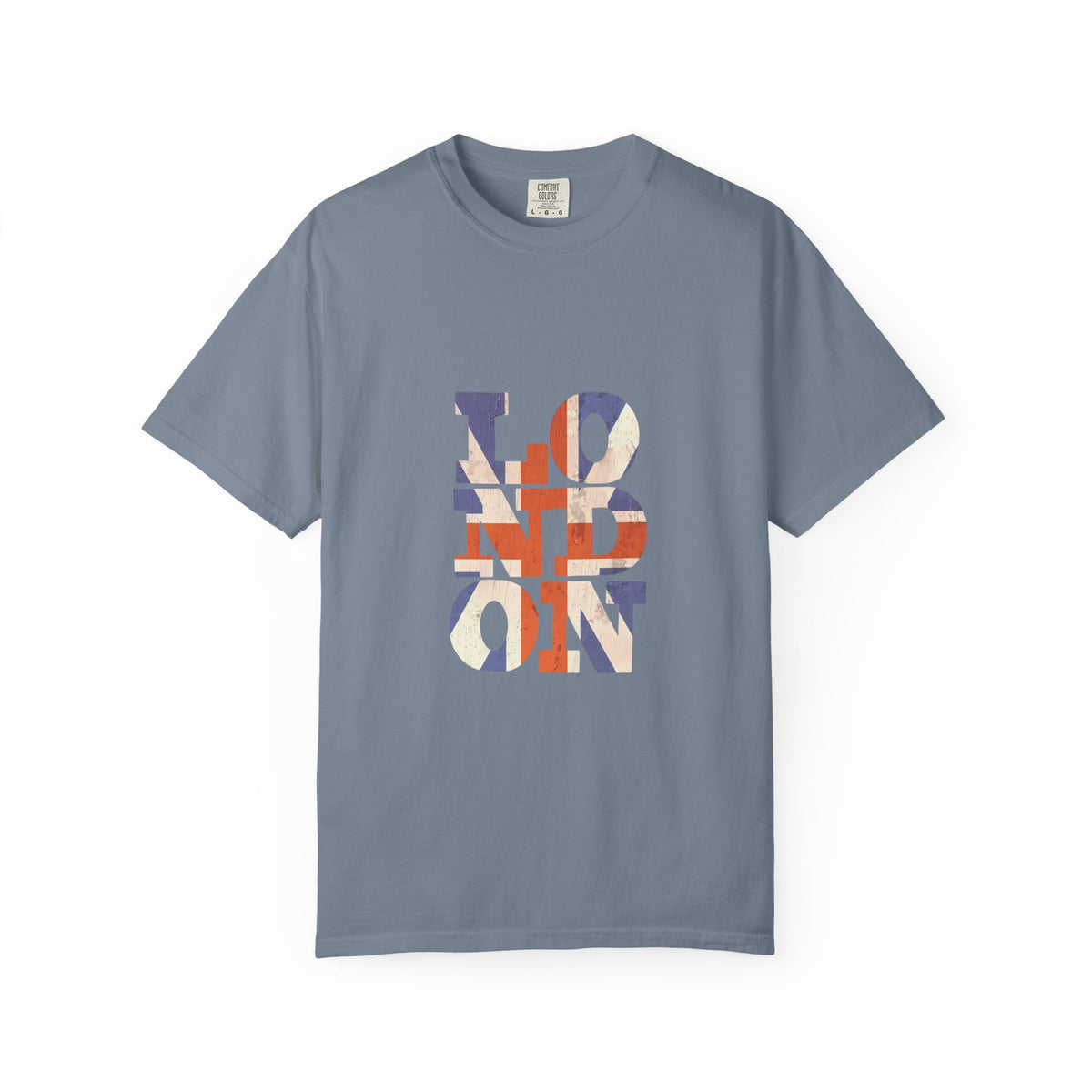 London Union Jack Typography Graphic Tee | British Flag Vintage Design