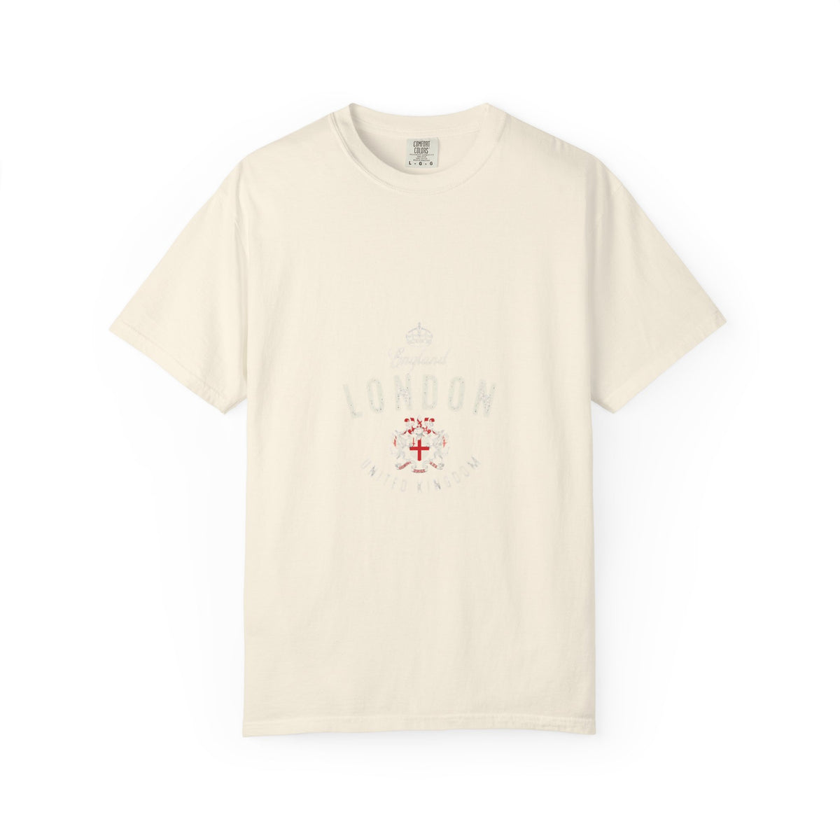 England London Vintage Crest Graphic Tee | Royal Crown Coat of Arms Design