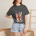 London Union Jack Typography Graphic Tee | British Flag Vintage Design