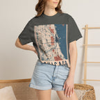 Chicago City Map Vintage Travel Poster Graphic Tee