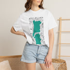 London City Sketch Illustration Graphic Tee | Hand-Drawn Waterway Cityscape