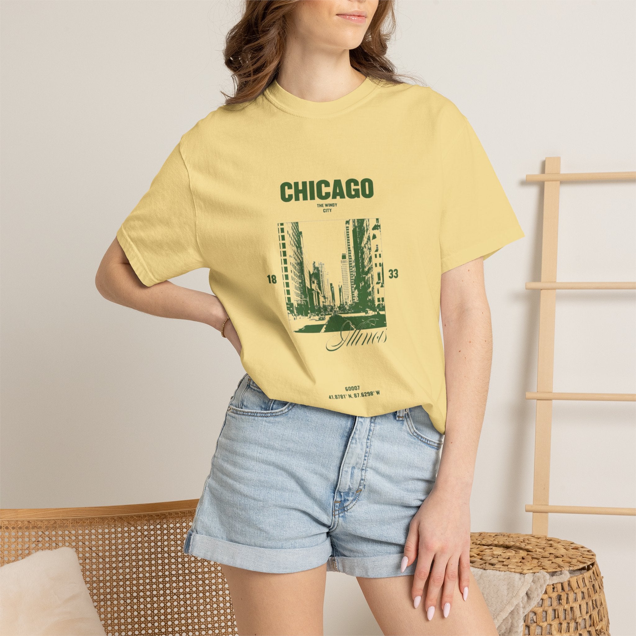 Chicago Illinois Vintage 1833 Street Photo Graphic Tee