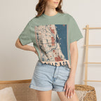 Chicago City Map Vintage Travel Poster Graphic Tee