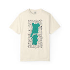 London City Sketch Illustration Graphic Tee | Hand-Drawn Waterway Cityscape