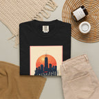 Windy City Chicago Retro Sunset Skyline Graphic Tee