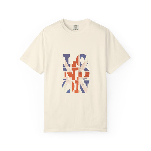 London Union Jack Typography Graphic Tee | British Flag Vintage Design