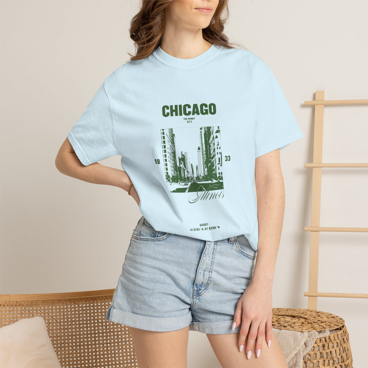 Chicago Illinois Vintage 1833 Street Photo Graphic Tee