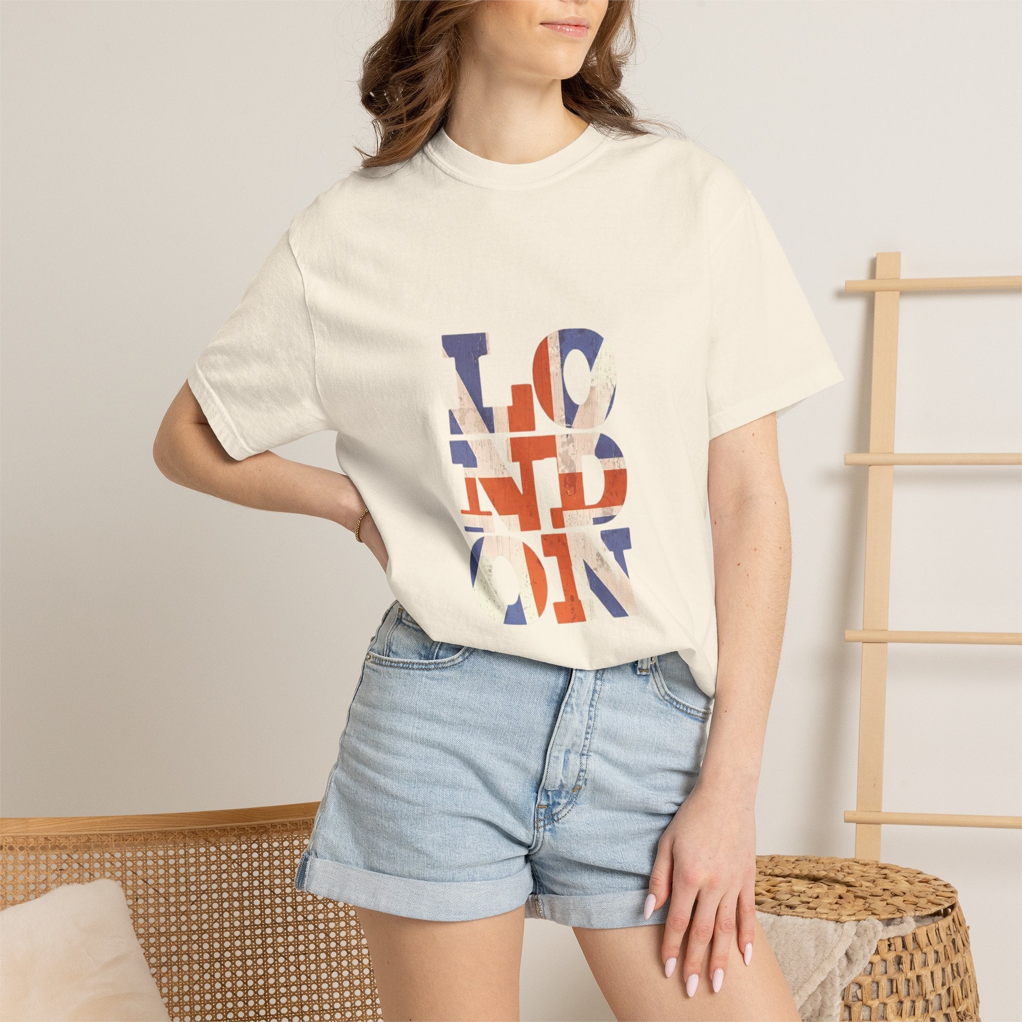 London Union Jack Typography Graphic Tee | British Flag Vintage Design
